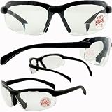 C-2 BIFOCAL SAFETY GLASSES UV400 MAGNIFYING READING EYEWEAR 1.25 MAGNIFIER POWER by SPITS SAFETY GLASSES
