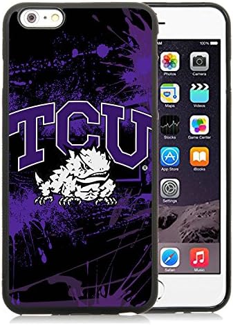 iPhone 6 Plus Case,NCAA Big 12 Conference Big12 Football TCU Horned Frogs 1 Black iPhone 6S Plus 5.5 Inches Shell Case,TPU Cover