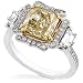 One of a Kind IGI Certified Fancy Deep Yellow Radiant Cut Diamond 3.82ctw Ring in 18k Gold