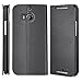 GreatShield SHIFT LX Leather Wallet Flip Case with Stand for HTC One M8 (2014) - Retail Packaging (Black)