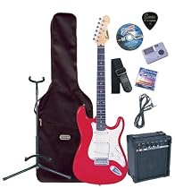 Encore EPB-KC3R Red Electric Guitar Outfit