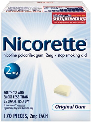 Nicorette Gum, 2 mg, 170 pieces (Original Flavor)