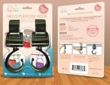 Stroller Hooks - A Great Hanger For Diaper Bags, Purses, Shopping Bags - More Stable Than Clips - Easy For Mommy To Use- Lifetime Hassle-Free Replacement Guarantee!