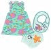 Mon Cheri Baby Infant Girls Turquoise 100% Perfect Angel Dress 3Pc Set (18M)