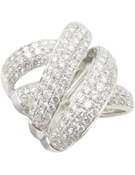 14k White Gold  4.63ctw Diamond Cocktail Ring 17076 Size 7.75