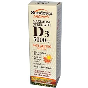 Vitamin D3 Liquid 5000iu Sundown,orange Flavor, Size: 2oz