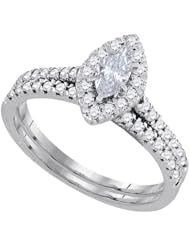 0.76CTW-DIA 0.33CT-CMQ BRIDAL SET