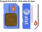 AT&T pre-paid $15 SIM card for GPS trackers valid for 30 days