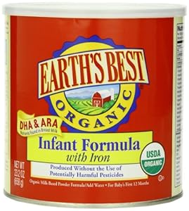 Earth's Best Organic Infant Formula with Iron, 23.2 Ounce Canisters (Pack of 4)