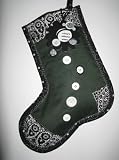 Paisley Quilted Christmas Stockings Handcrafted Keepsakes Personalized with Picture Frame FREE Shipping