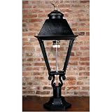 Gas Light America GL3000 Cast Aluminum Natural Gas Light With Dual Inverted Mantle Burner On Pedestal Mount