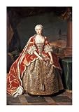 Portrait of Augusta, Princess of Wales by Jean baptiste Van loo. Size 19.93 inches width by 29.92 inches height. High Quality Art Poster Print