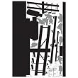 Reusable Decoration Wall Sticker Decal - Electric Poles and Birds