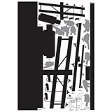 Reusable Decoration Wall Sticker Decal - Electric Poles and Birds