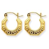 10k Polished Hollow Classic Earrings