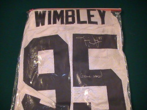 KAMERON WIMBLEY SIGNED AUTOGRAPHED GAME WORN/USED CLEVELAND BROWNS JERSEY W/ HOLOGRAM + COA