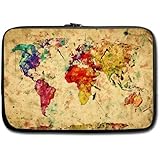 Coody Vintage Retro Style World Map Laptop Sleeves 13" 13.3" inch Compatible for Apple Macbook Pro/Air/Samsung 900X3 530 535U3/Dell Vostro inspiron 13/ ASUS /SONY SD4 13/ ACER 13/ThinkPad X1 L330 E330