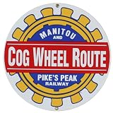 Pike's Peak Cog Wheel Route Railway Porcelain Sign