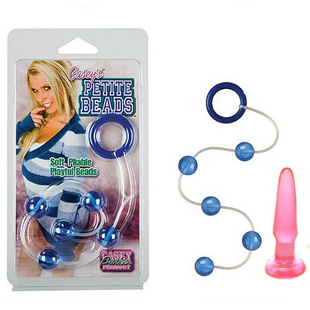 California Exotics / Swedish Erotica Casey Petite Beads Blue Beads Adult Sex Toy Kit