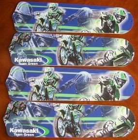 Motocross Kawasaki 17" Ceiling Fan Blades