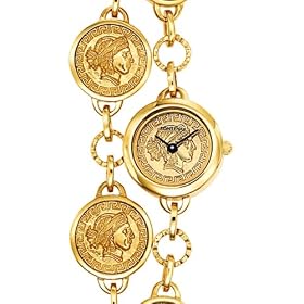Fontenay - GG1342FW - Montre Femme Dor�e - Quartz Analogique - Fond Pi�ce - Bracelet Pi�ces Double Tour M�tal Dor�