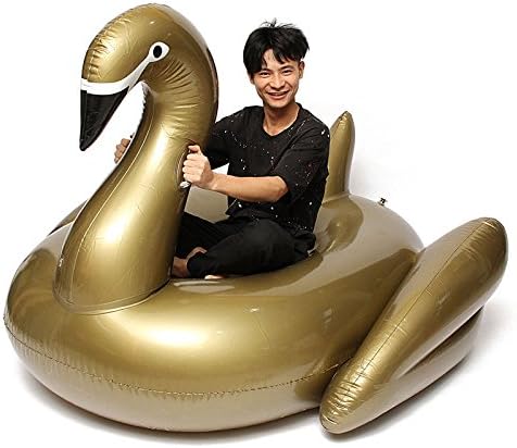 OK59 Golden Swan Pool Floats 190*190*150cm Giant Inflatable