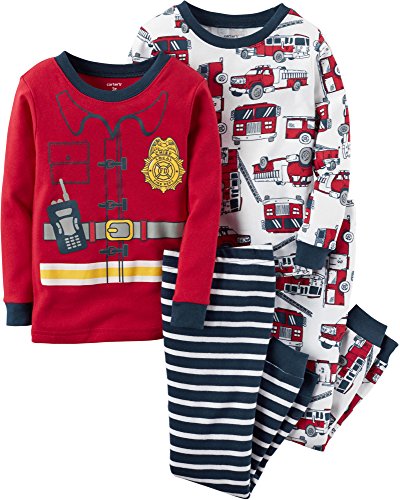 Carters Baby Boys 4-pc. Fireman Pajama Set