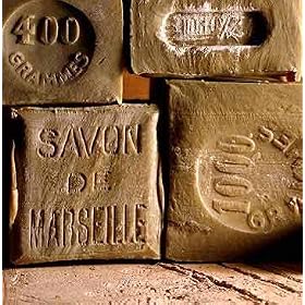 Savon de Marseille (Marseille Soap) pure olive oil soap from the South of France (Original Method, All Hand-Made)