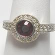14K White Gold Ruby and Diamond Ring