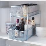 Design Ideas Cabinet Baskets Mesh Silver