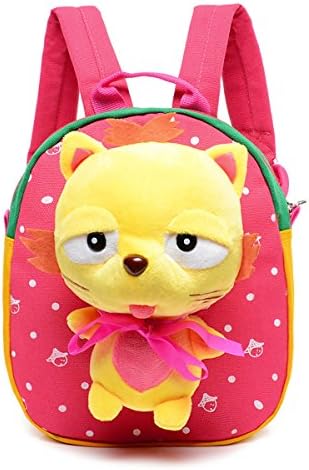 Sunny World Adorable Foxes Cartoon Schoolbag Nursery Small Backpack Rucksack Bag for Kindergarten Baby Kids Child (1-3yrs) (Watermelon red)