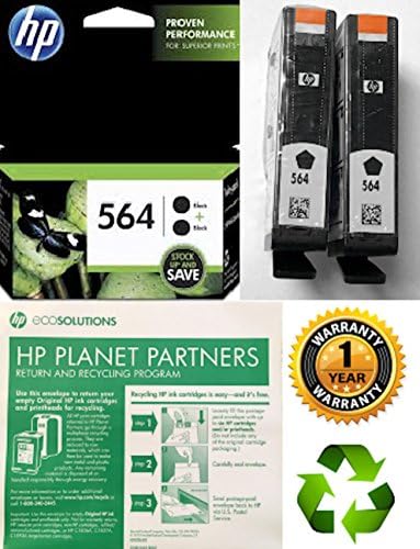 HP 564 Black Ink Only 2 pack Inkjet Printer Cartridges