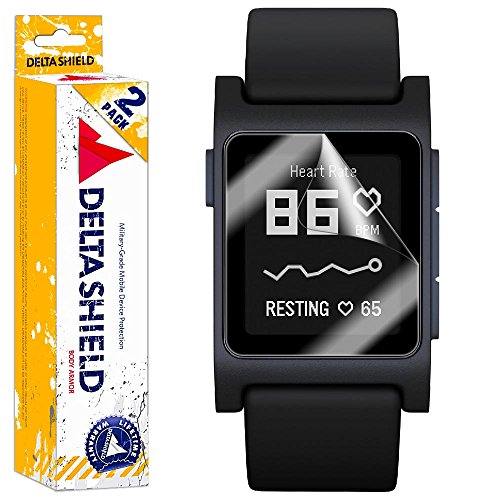 Pebble 2 Screen Protector [3-Pack], DeltaShield BodyArmor Full Coverage Screen Protector for Pebble 2 Military-Grade Clear HD Anti-Bubble Film