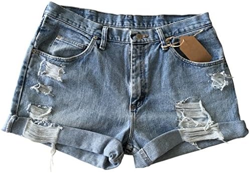 Levi's Cuffed Shredded Denim Shorts Rebel Vintage Distressed Mid-Rise-M