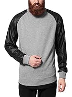 Urban Classics Sudadera (Gris / Negro)