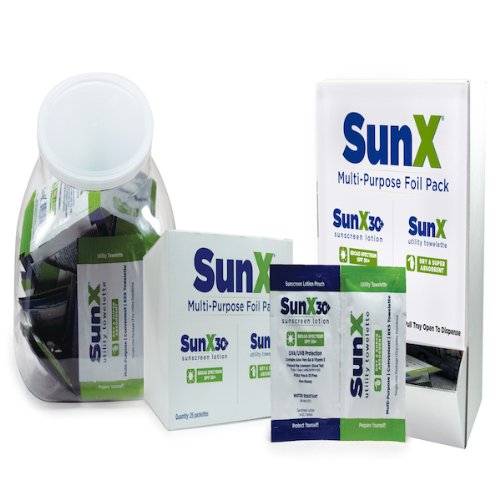 SunX Sunscreen Towelettes SPF 30 2 boxes of 50 !! Kuzmdevdokimov