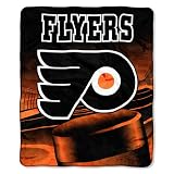 NHL Philadelphia Flyers 50-Inch-by-60-Inch Micro Raschel Plush Throw "Power Shot" Design