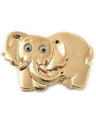 Gold Plated Elephant Brooch
