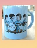 THE BEATLES CARTOON BLUE MUG