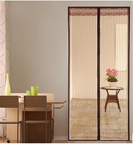 As seen on TV Magic Mesh Hands-Free Dense Net Screen Door Heavy Duty Magnetic Patio Screen Door, Brown 39"x83"