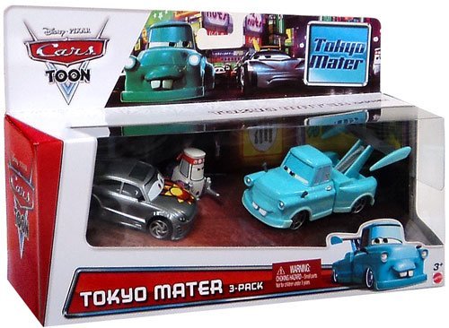Disney Pixar Cars Toon Exclusive Die-Cast Tokyo Mater 3-Pack (Manji, Tokyo Mater, and Teki)