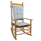 Blue Gingham Rocker Cushion Set