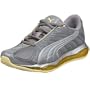 PUMA Women's Cell Voltra Running Shoe,Gray/Silver/Lemonade,8 B