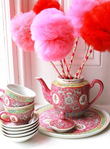 Asian Tea Party Pom Pom Wands