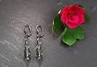 Swarovski Crystal Earring - Black Diamond / Charcoal Grey (Audrey)