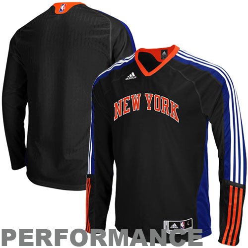 Adidas New York Knicks On-Court Long Sleeve Shooting Shirt Large