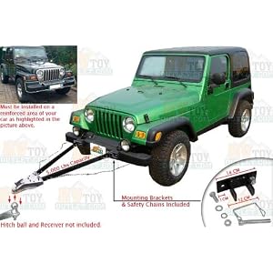 Universal Tow Bar Adjustable Mount Tow Bar Tow Kit with Magnetic Tow Lights