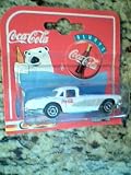 MAJORETTE COCA-COLA 1958 CHEVY CORVETTE, DIE CAST, 1/64 SCALE ON DISPLAY CARD