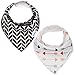 Bandana Baby Bib Set by Bambinio - 4 Unisex Design Drool Bibs for Boys and Girls - Best Newborn and Baby Shower Gift - Soft, Comfortable and Adjustable