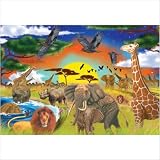 Melissa and Doug Safari Adventure Cardboard Jigsaw Puzzle (200 pc)